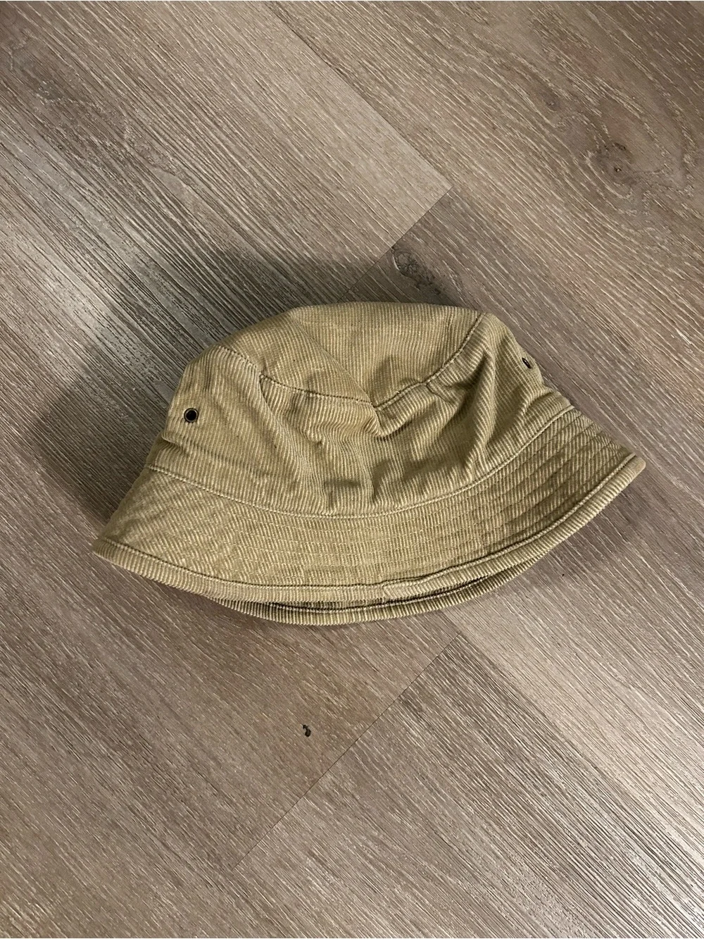 GAP Kids Beige Corduroy Bucket Hat with Navy Logo